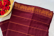 Traditional Sungudi Cotton Saree - Maroon